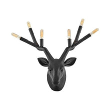 Load image into Gallery viewer, Stag indoor Wall Light in Black.
