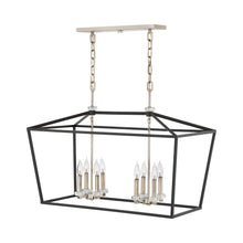 Load image into Gallery viewer, Stinson Linear Pendant Light in Black (8-Light).
