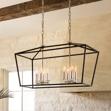 Load image into Gallery viewer, Stinson Linear Pendant Light in dining room.
