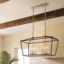 Load image into Gallery viewer, Stinson Linear Pendant Light in dining room.
