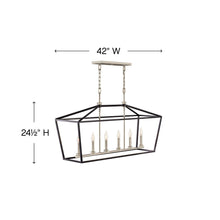 Load image into Gallery viewer, Stinson Linear Pendant Lightin in line drawing.
