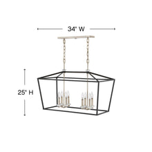 Load image into Gallery viewer, Stinson Linear Pendant Lightin in line drawing.
