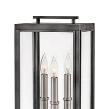 Load image into Gallery viewer, Sutcliffe Outdoor Pier Mount Light in Detail.
