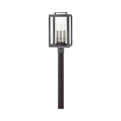 Sutcliffe Outside Area Post Light in Aged Zinc.