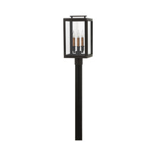 Load image into Gallery viewer, Sutcliffe Outside Area Post Light in Oil Rubbed Bronze.
