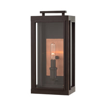 Load image into Gallery viewer, Sutcliffe Outdoor Wall Light in Oil Rubbed Bronze (1-Light).
