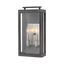 Load image into Gallery viewer, Sutcliffe Outdoor Wall Light in Aged Zinc (2-Light).
