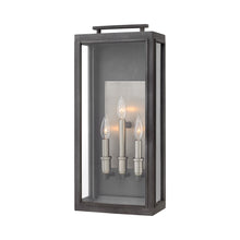 Load image into Gallery viewer, Sutcliffe Outdoor Wall Light in Aged Zinc (3-Light).
