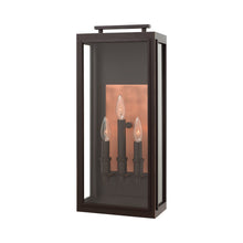 Load image into Gallery viewer, Sutcliffe Outdoor Wall Light in Oil Rubbed Bronze (3-Light).
