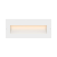 Load image into Gallery viewer, Taper LED Step Light in Wide Horizontal/Satin White.
