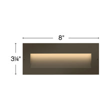 Load image into Gallery viewer, Taper LED Step Light - line drawing.
