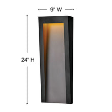 Load image into Gallery viewer, Taper Outdoor LED Wall Light - line drawing.
