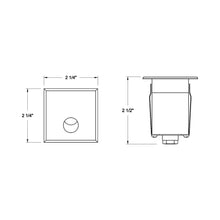 Load image into Gallery viewer, Tilt Suare Outdoor LED Wall Light - line drawing.
