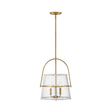 Load image into Gallery viewer, Tournon Pendant Light in Heritage Brass/Polished White Accents.
