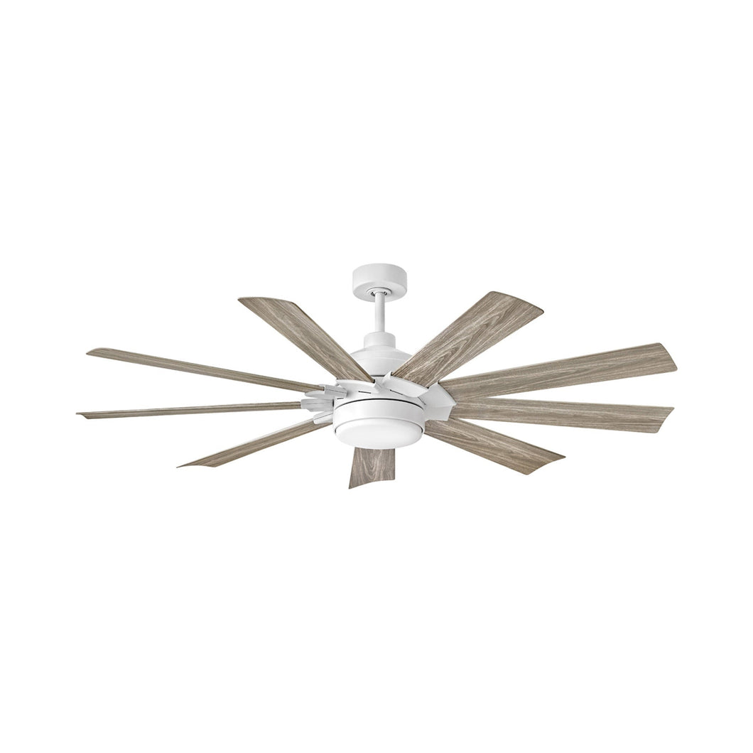 Turbine LED Ceiling Fan in Chalk White (60-Inch).