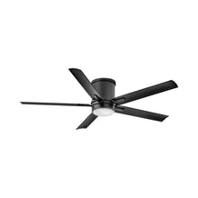 Load image into Gallery viewer, Vail Led Flush Mount Ceiling Fan in Matte Black.
