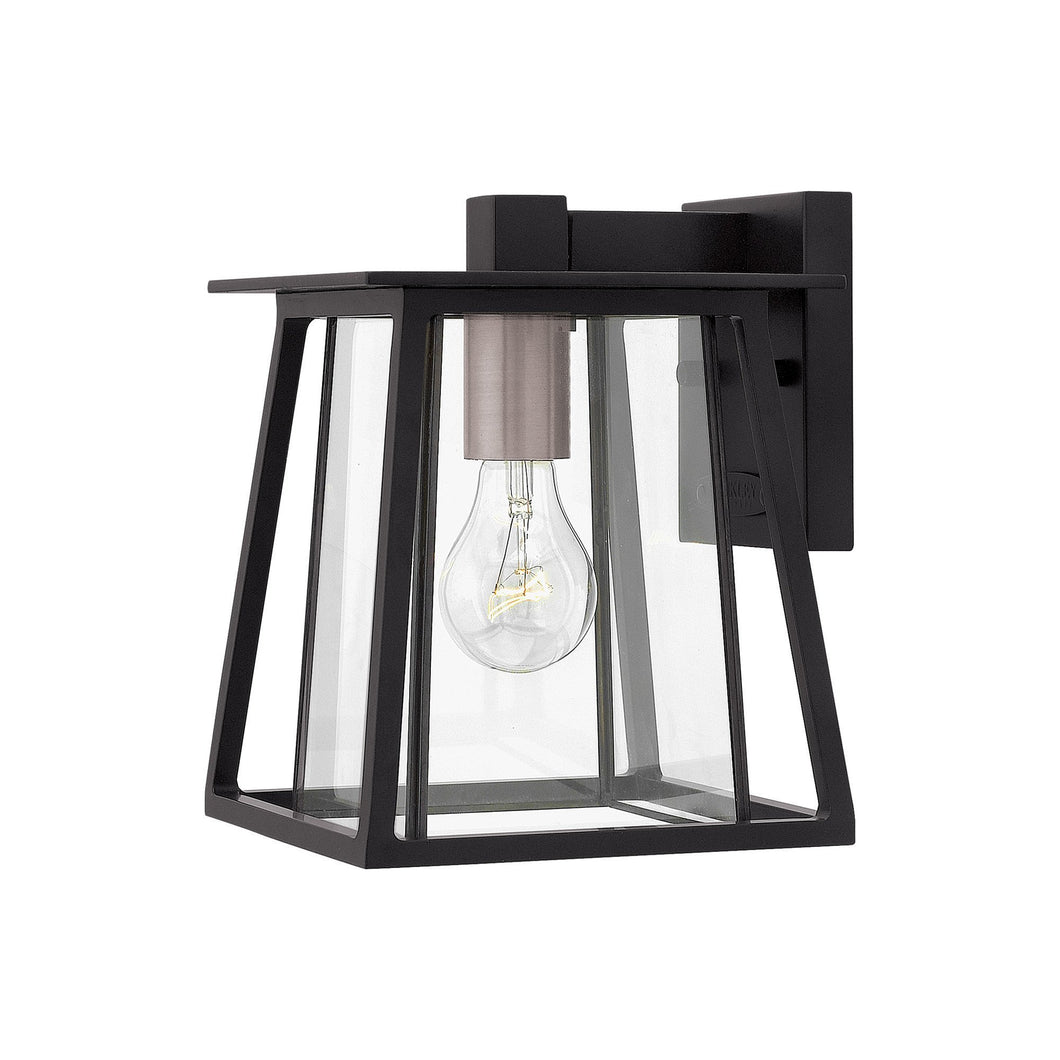 Walker Outdoor Wall Light in X-Small/Black.