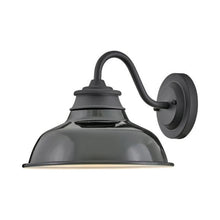 Load image into Gallery viewer, Wallace Outdoor Wall Light in Museum Black With Gloss Black Accent.
