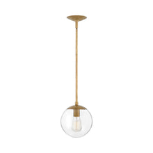 Load image into Gallery viewer, Warby Pendant Light in Heritage Brass.
