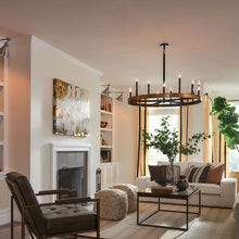 Load image into Gallery viewer, Wells Round Chandelier in living room.
