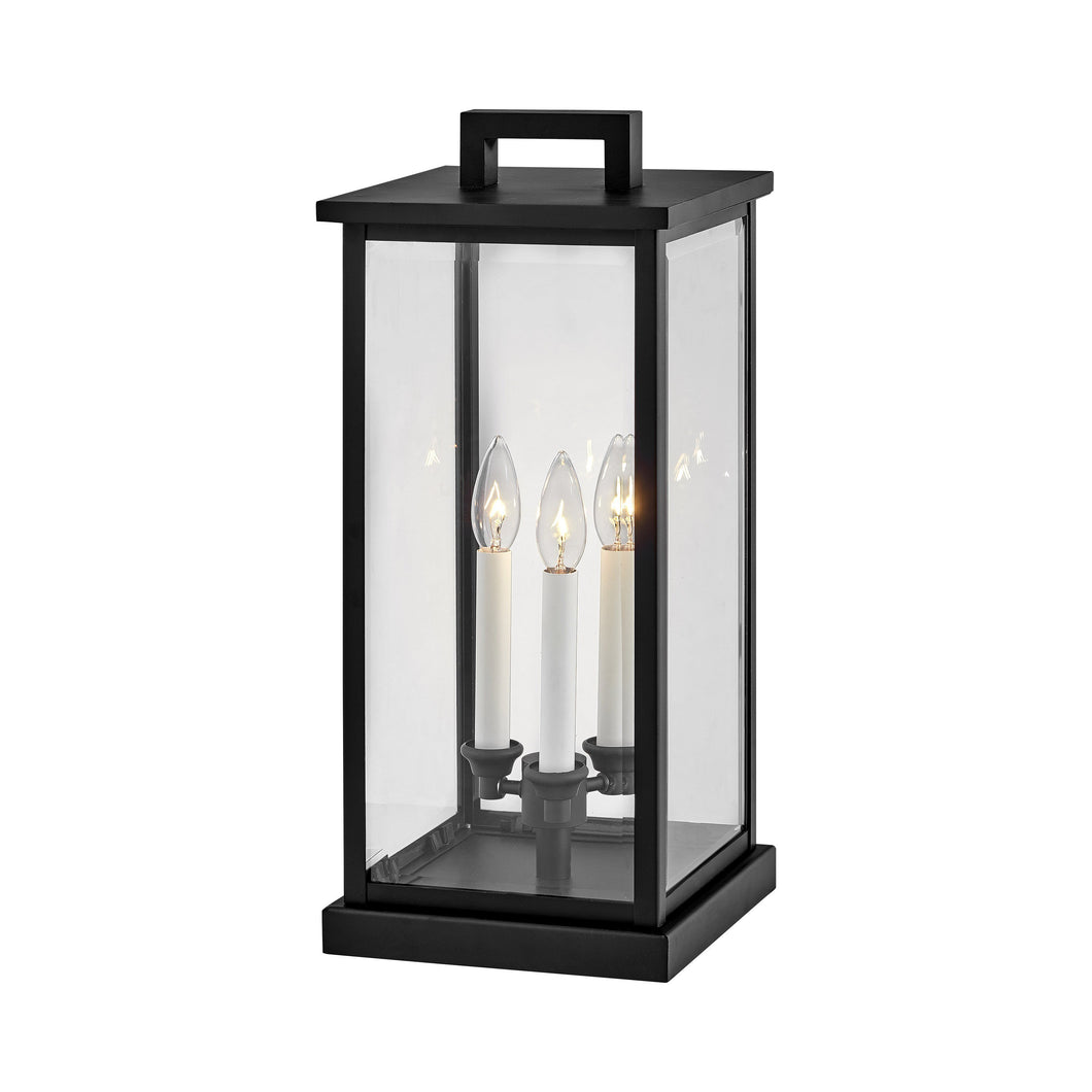 Weymouth Outdoor Pier Mount Light in Black.