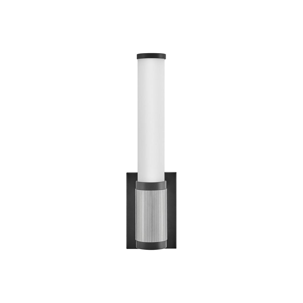 Zevi LED Bath Vanity Light in Black/Chrome (Small).