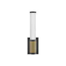 Load image into Gallery viewer, Zevi LED Bath Vanity Light in Black/Lacquered Brass (Small).
