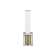 Load image into Gallery viewer, Zevi LED Bath Vanity Light in Polished Nickel/Lacquered Brass (Small).
