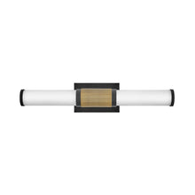 Load image into Gallery viewer, Zevi LED Bath Vanity Light in Black/Lacquered Brass (Medium).
