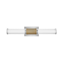 Load image into Gallery viewer, Zevi LED Bath Vanity Light in Polished Nickel/Lacquered Brass (Medium).

