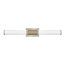 Load image into Gallery viewer, Zevi LED Bath Vanity Light in Polished Nickel/Lacquered Brass (Large).
