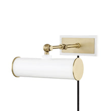Load image into Gallery viewer, Holly Picture Light in Aged Brass / White (1-Light).
