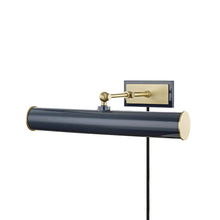 Load image into Gallery viewer, Holly Picture Light in Aged Brass / Navy (2-Light).
