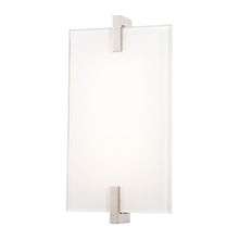Load image into Gallery viewer, Hooked LED Bath Wall Light in Polished Nickel.
