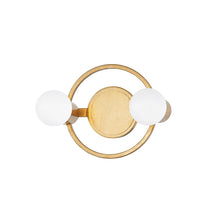 Load image into Gallery viewer, Hope Bath Vanity Light in White and Brass.
