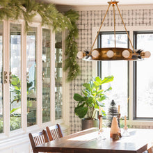 Load image into Gallery viewer, Hopper Chandelier in dining room.
