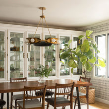 Load image into Gallery viewer, Hopper Chandelier in dining room.
