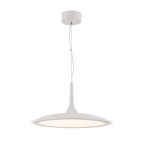 Hover LED Pendant Light in White.