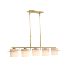 Load image into Gallery viewer, Arc Ellipse Linear Pendant Light in Modern Brass (5-Light).
