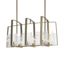 Load image into Gallery viewer, Arc Linear Pendant Light in Soft Gold.
