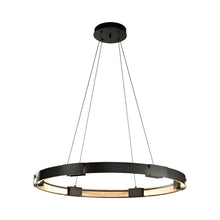 Load image into Gallery viewer, Aura LED Pendant Light in Dark Smoke/Clear Glass.
