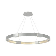 Load image into Gallery viewer, Aura LED Pendant Light in Vintage Platinum/Clear Glass.
