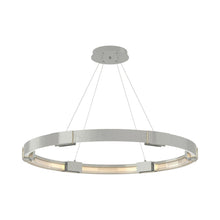 Load image into Gallery viewer, Aura LED Pendant Light in Sterling/Clear Glass.
