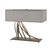 Load image into Gallery viewer, Brindille Table Lamp in Dark Smoke/Medium Grey.
