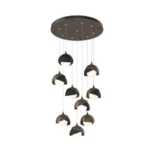 Load image into Gallery viewer, Brooklyn Standard Round Multi Light Pendant Light in Bronze/Black (Standard).
