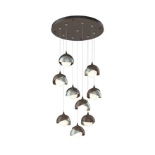 Load image into Gallery viewer, Brooklyn Standard Round Multi Light Pendant Light in Bronze/Vintage Platinum (Standard).
