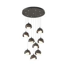 Load image into Gallery viewer, Brooklyn Standard Round Multi Light Pendant Light in Dark Smoke/Bronze (Standard).
