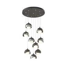 Load image into Gallery viewer, Brooklyn Standard Round Multi Light Pendant Light in Dark Smoke/Vintage Platinum (Standard).
