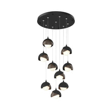 Load image into Gallery viewer, Brooklyn Standard Round Multi Light Pendant Light in Black/Bronze (Standard).
