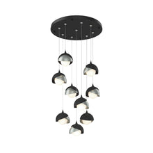 Load image into Gallery viewer, Brooklyn Standard Round Multi Light Pendant Light in Black/Vintage Platinum (Standard).
